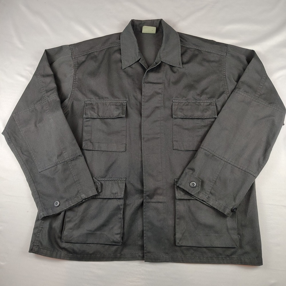 Rothco Ultra Force BDU Heavy Black Adult Large Reg Shirt Jacket Tactical